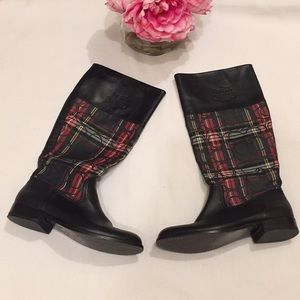 Coach plaid glitter Chrissi boot